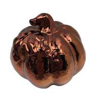 metal color plating holiday decor cheap Halloween ceramic pumpkin