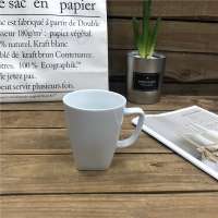 Factory stock  340 ml square shape ceramic mug for coffee and milk use