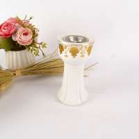 Golden flower printing ceramic arabic portable incense burner