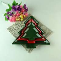 Christmas decorative plates Christmas plates ceramic tree plate