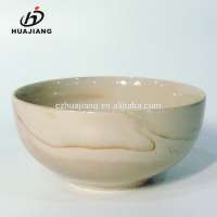 Japanese style cheap price wholesale marble color large ceramic round bowl