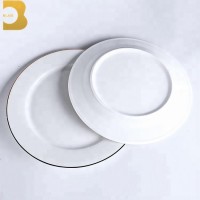 6"7"8"9"10" 10.5" 11"12" cheap bulk gold rim white ceramic wedding plates