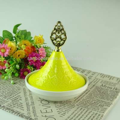 New Design multi color glazed cheap wholesale mini ceramic butter dish