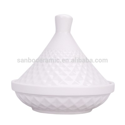 Stock cheap bulk porcelain dinnerware mini ceramic tagine butter dish with cover