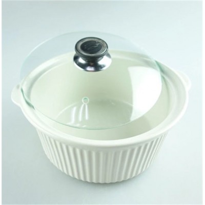 Small cheap ceramic pots/ soup tureen pot with glass lid & handles ceramic stoneware