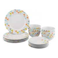 12-Piece melamine elegant reusable plastic dinnerware premium plastic dinnerware sets