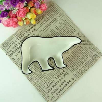 Christmas Theme Wholesale Ceramic Animal Plate Animal Shaped Plates