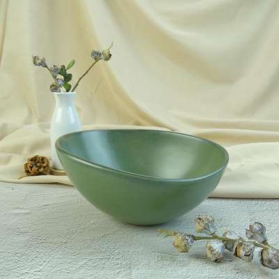 Ceramics bowl Green color bowl Salad bowl