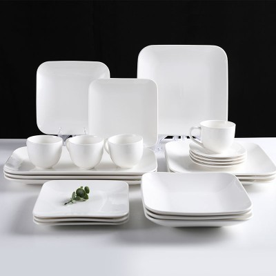 16 Dinner Set For Square Plate White Square Porcelain Dinner Sets Tableware