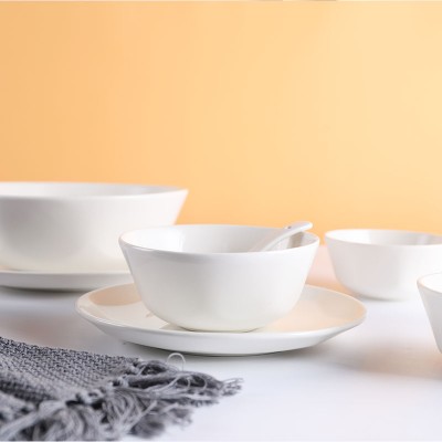 White  Porcelain Dinner Sets Chaozhou Factory Hotel Dinnerware Sets Ceramic White Plates