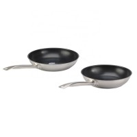 2 Piece Classic Nonstick Frying Pan Set Non-Stick Coating Frying Pan Cookware Set Ideal for Self Cooking